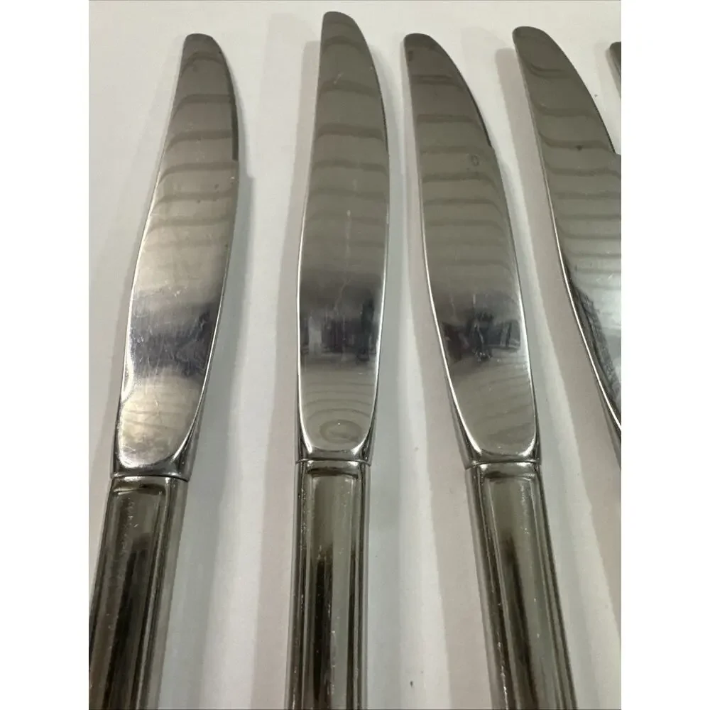 Set Of 6 Oneida Bancroft 18/8 Stainless Flatware Dinner Knives 9